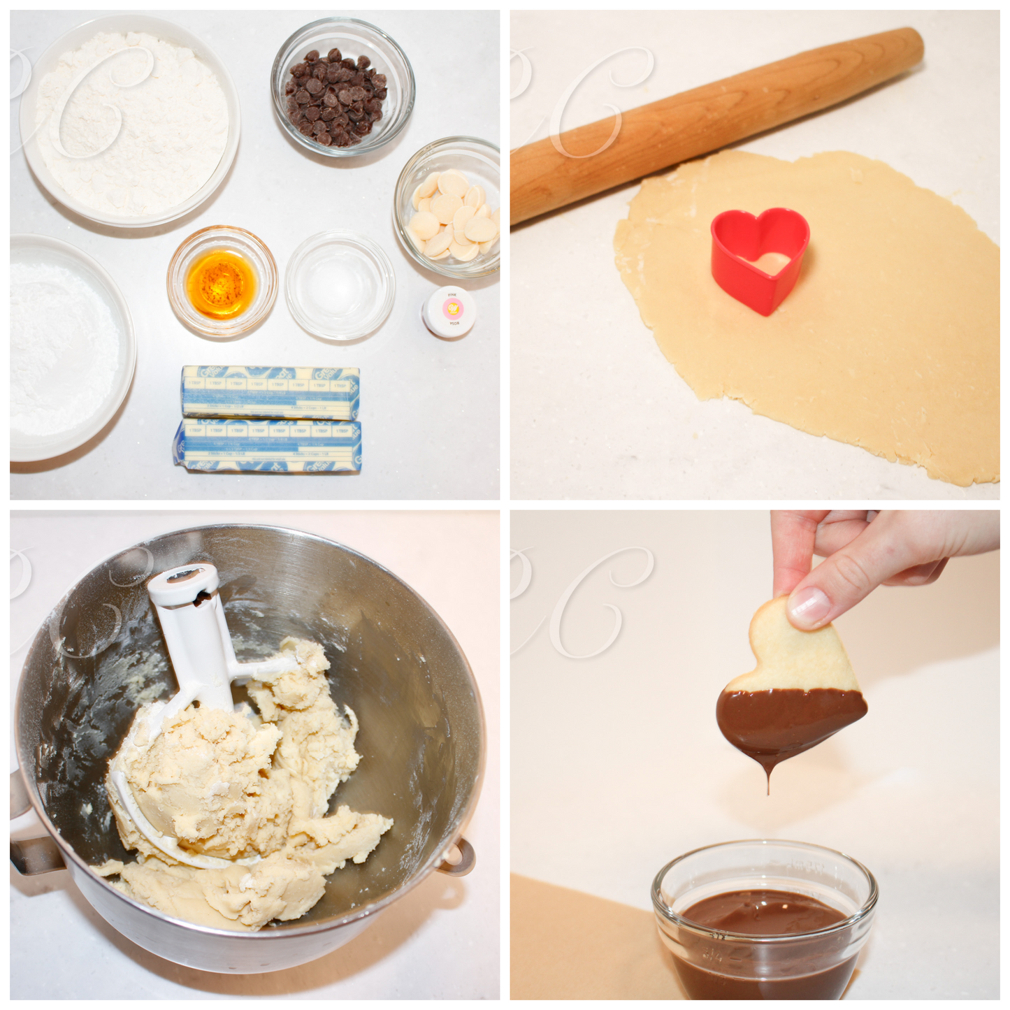 Chocolate Dipped Shortbread Hearts set 2