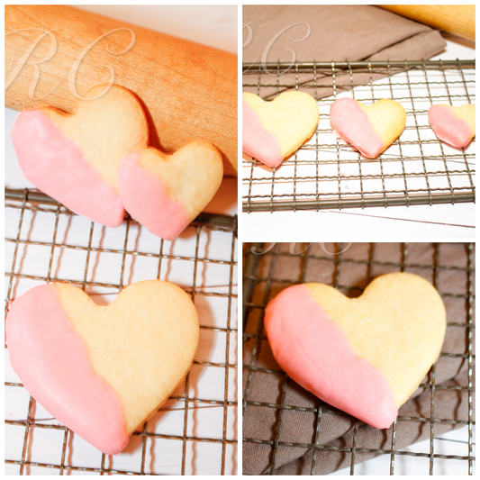 Chocolate Dipped Shortbread Hearts set 3